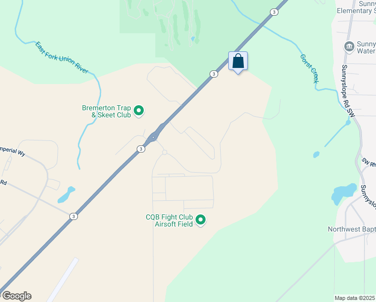 map of restaurants, bars, coffee shops, grocery stores, and more near 7480 Washington 3 in Bremerton
