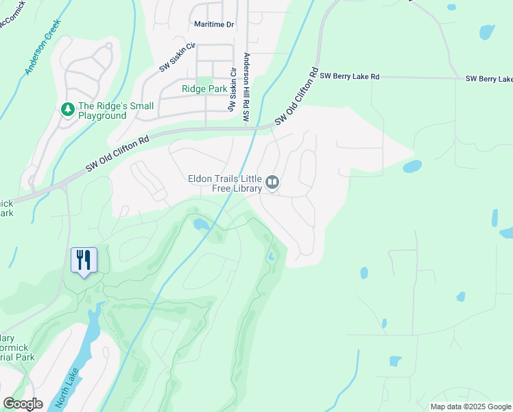 map of restaurants, bars, coffee shops, grocery stores, and more near 4800 Castleton Road Southwest in Port Orchard