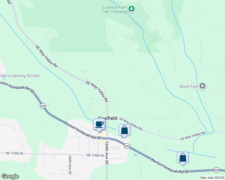 map of restaurants, bars, coffee shops, grocery stores, and more near 11000 164th Avenue Southeast in Renton