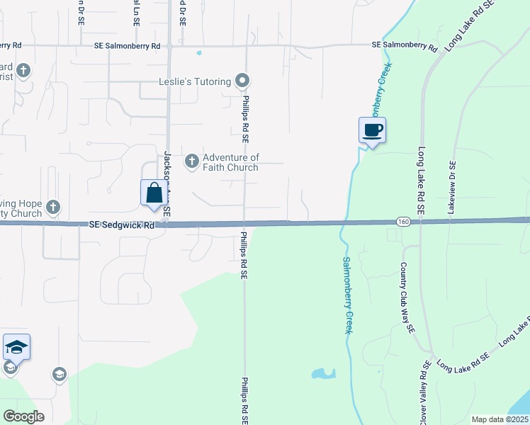 map of restaurants, bars, coffee shops, grocery stores, and more near 4780 Aiken Road Southeast in Port Orchard