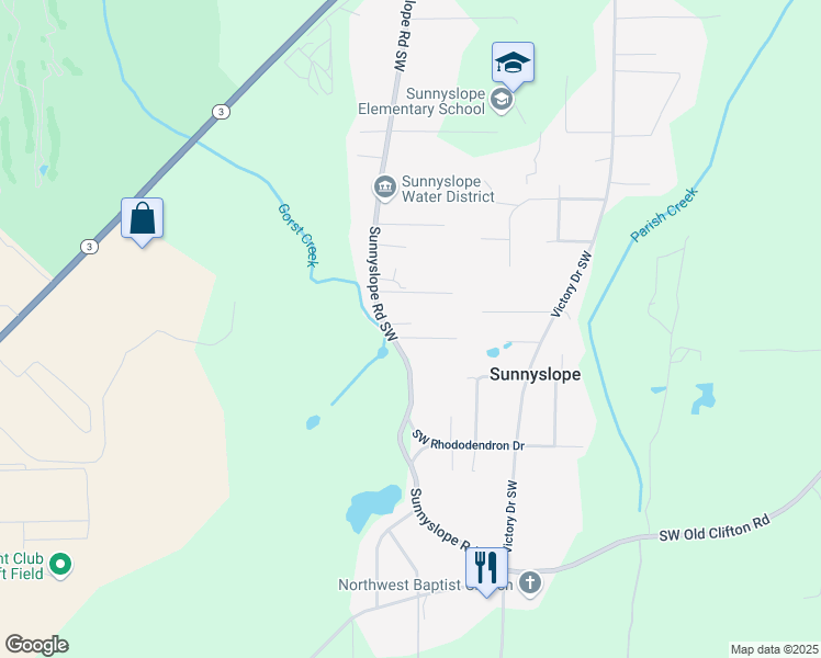 map of restaurants, bars, coffee shops, grocery stores, and more near 4819 Sunnyslope Road Southwest in Port Orchard