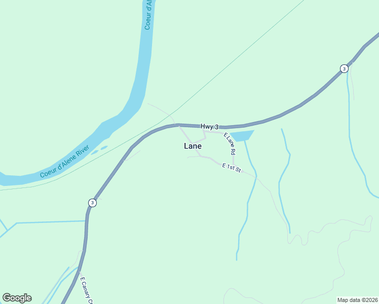 map of restaurants, bars, coffee shops, grocery stores, and more near 18387 South Old Lane Road in Cataldo