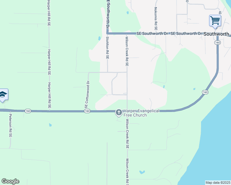 map of restaurants, bars, coffee shops, grocery stores, and more near 10279 Southeast Grandview Street in Port Orchard