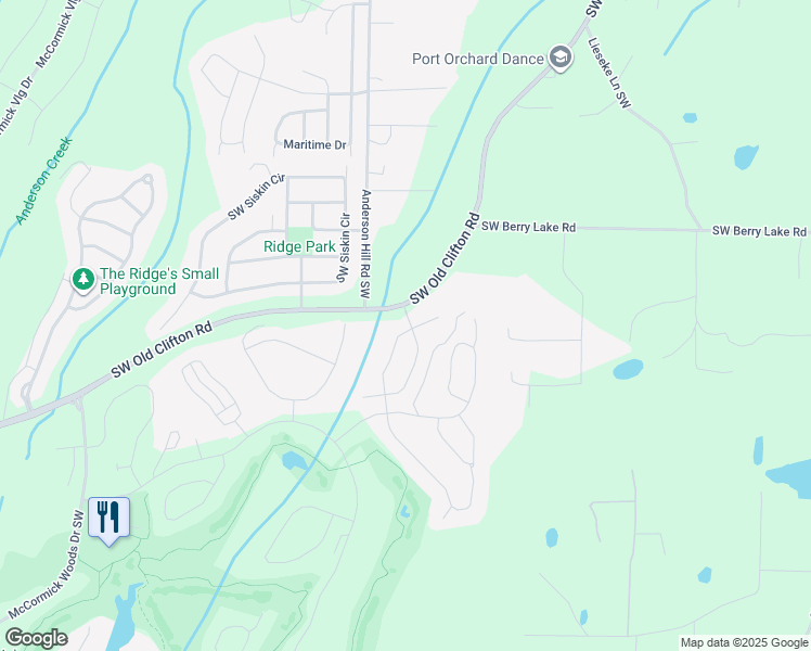map of restaurants, bars, coffee shops, grocery stores, and more near 4500 Castleton Road Southwest in Port Orchard