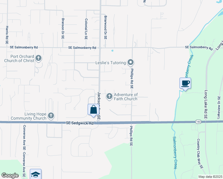map of restaurants, bars, coffee shops, grocery stores, and more near 4484 Carla Court Southeast in Port Orchard