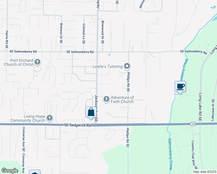 map of restaurants, bars, coffee shops, grocery stores, and more near 4484 Carla Court Southeast in Port Orchard