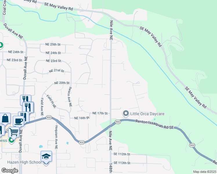 map of restaurants, bars, coffee shops, grocery stores, and more near 10415 148th Avenue Southeast in Renton