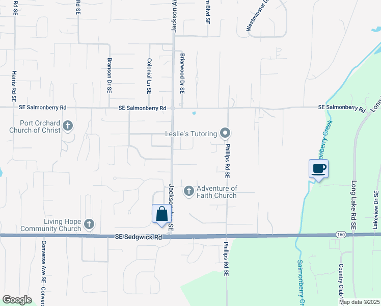 map of restaurants, bars, coffee shops, grocery stores, and more near 3238 Mahali Lane Southeast in Port Orchard