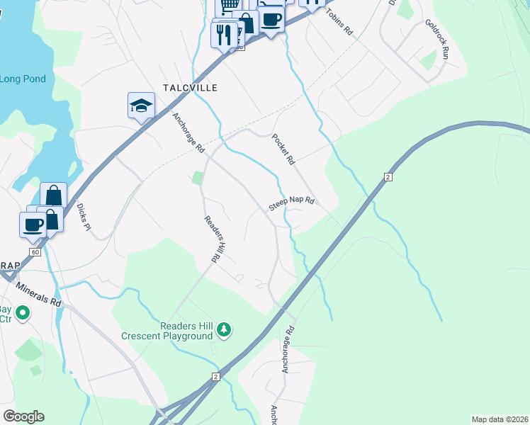 map of restaurants, bars, coffee shops, grocery stores, and more near 79 Anchorage Road in Conception Bay South