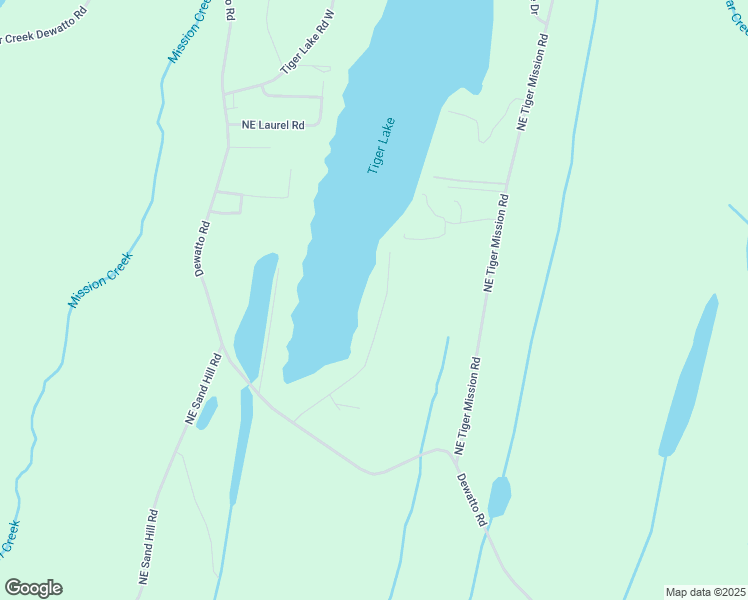 map of restaurants, bars, coffee shops, grocery stores, and more near 361 Northeast Tiger Way East in Belfair