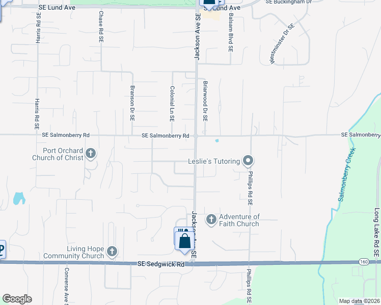 map of restaurants, bars, coffee shops, grocery stores, and more near 3191 Southeast Colvea Drive in Port Orchard