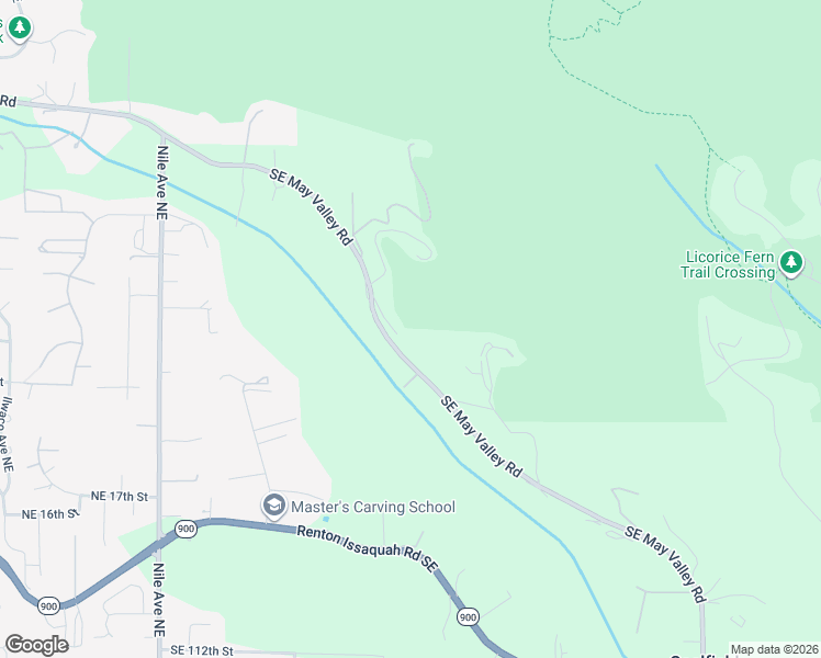 map of restaurants, bars, coffee shops, grocery stores, and more near 15440 Southeast May Valley Road in Renton