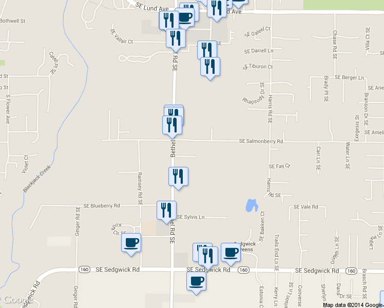 map of restaurants, bars, coffee shops, grocery stores, and more near 1768 Southeast Crawford Road in Port Orchard