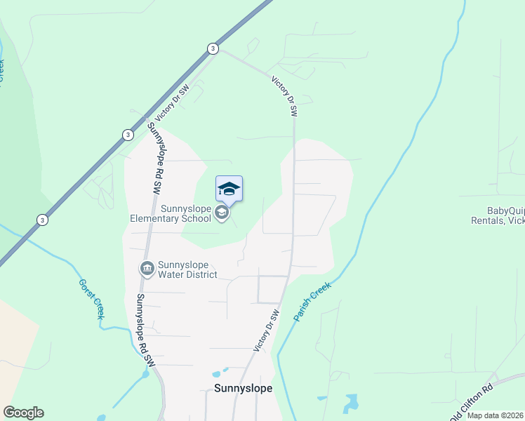 map of restaurants, bars, coffee shops, grocery stores, and more near 5601 Delia Lane Southwest in Port Orchard