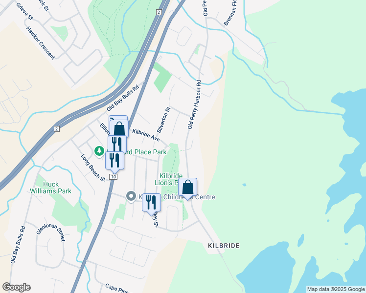 map of restaurants, bars, coffee shops, grocery stores, and more near 122 Old Petty Harbour Road in Saint John's