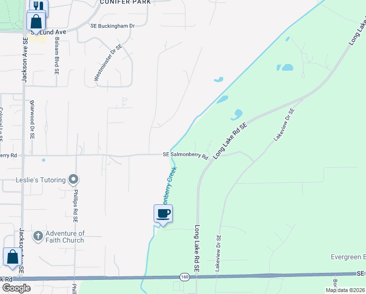 map of restaurants, bars, coffee shops, grocery stores, and more near 4213 Southeast Salmonberry Road in Port Orchard