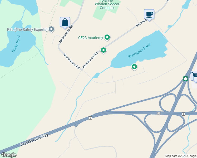 map of restaurants, bars, coffee shops, grocery stores, and more near 11 Bremigens Boulevard in Paradise