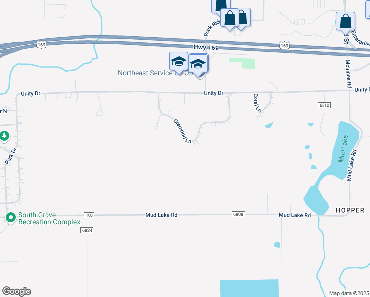 map of restaurants, bars, coffee shops, grocery stores, and more near 5466 Diamond Lane in Mountain Iron