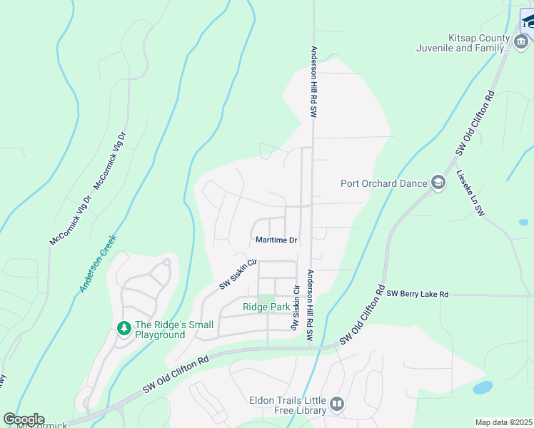 map of restaurants, bars, coffee shops, grocery stores, and more near 3980 Maritime Drive Southwest in Bremerton