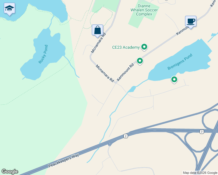 map of restaurants, bars, coffee shops, grocery stores, and more near 214 McNamara Drive in Paradise