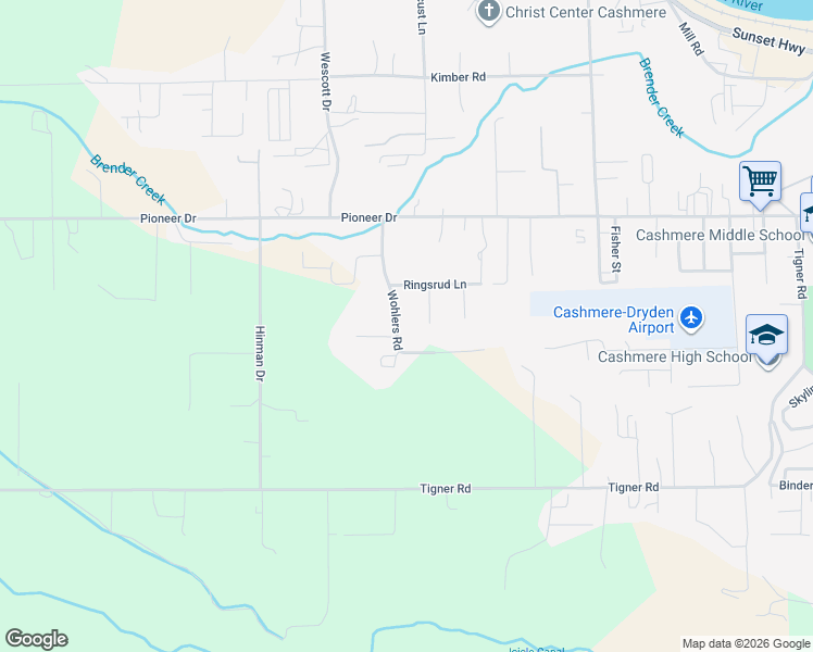map of restaurants, bars, coffee shops, grocery stores, and more near 5311 Wohlers Road in Cashmere