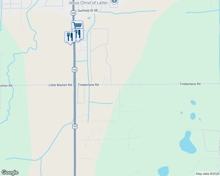 map of restaurants, bars, coffee shops, grocery stores, and more near 107-129 Timberlane Road in Ronan