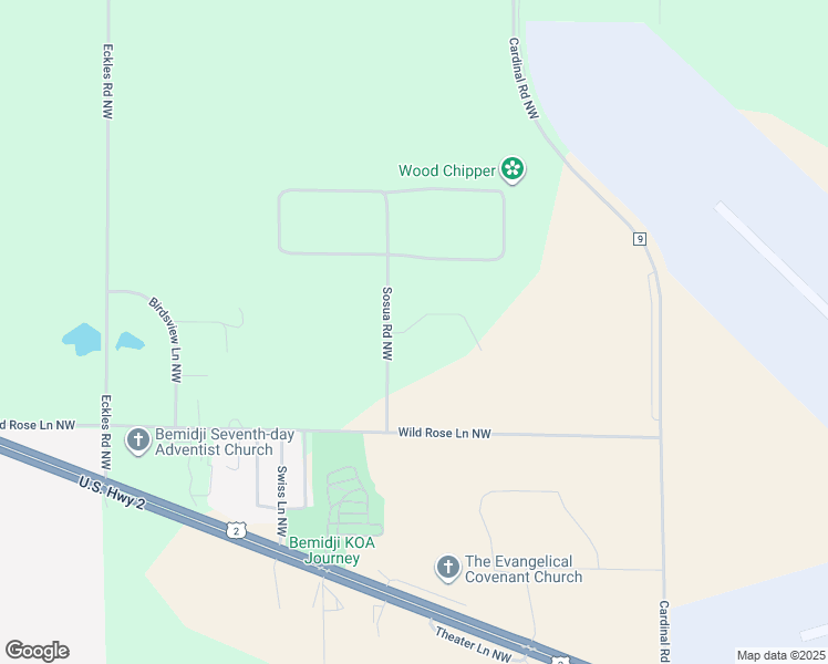map of restaurants, bars, coffee shops, grocery stores, and more near 4766 Sosua Road Northwest in Bemidji