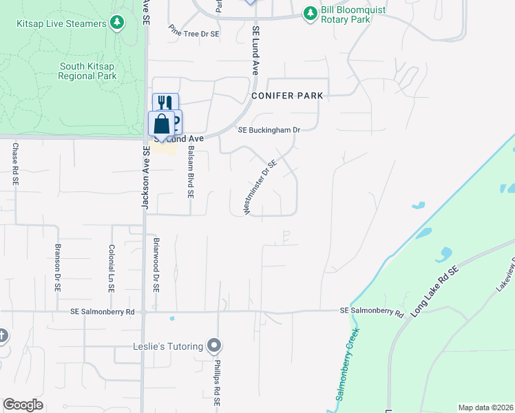 map of restaurants, bars, coffee shops, grocery stores, and more near 3512 Lancashire Court Southeast in Port Orchard