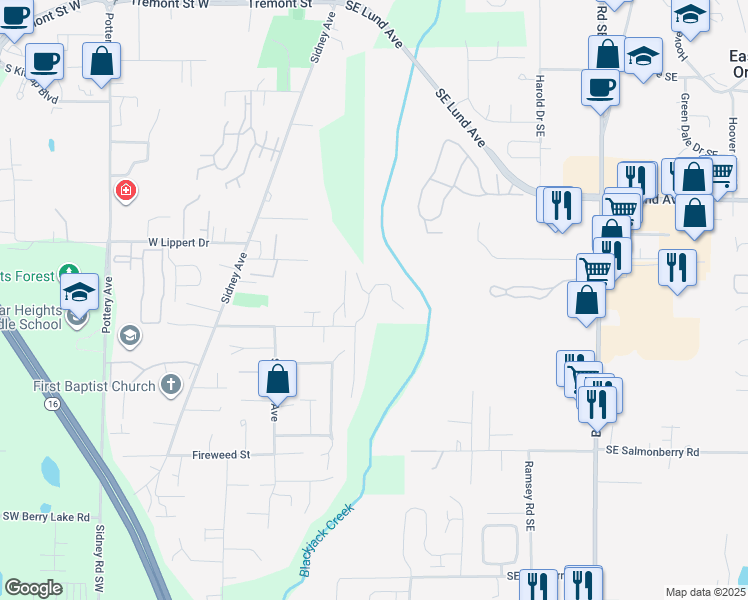 map of restaurants, bars, coffee shops, grocery stores, and more near 2085 Caleb Place Southeast in Port Orchard