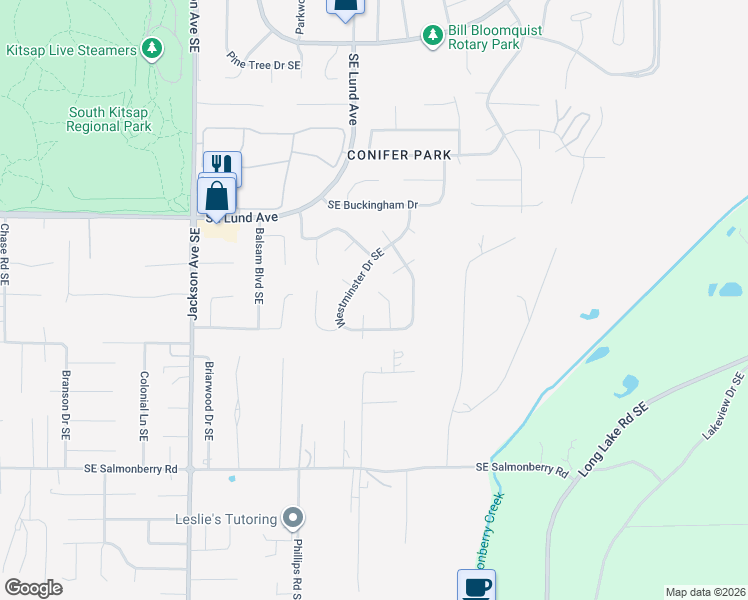 map of restaurants, bars, coffee shops, grocery stores, and more near 3512 Lancashire Court Southeast in Port Orchard
