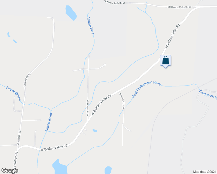 map of restaurants, bars, coffee shops, grocery stores, and more near 9784 W Belfair Valley Rd in Bremerton