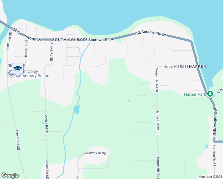 map of restaurants, bars, coffee shops, grocery stores, and more near 3233 Marjorie Lane Southeast in Port Orchard