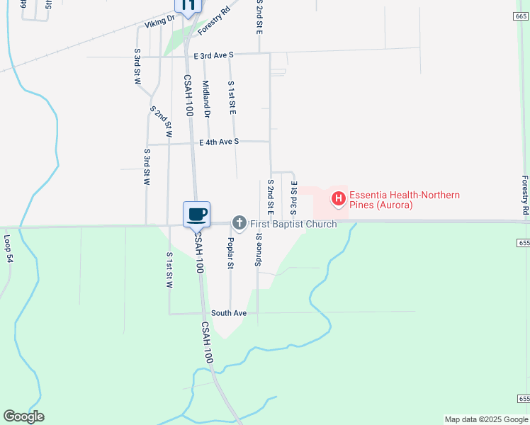 map of restaurants, bars, coffee shops, grocery stores, and more near 5492 Spruce Street in Aurora