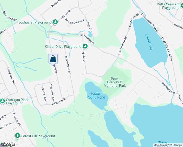map of restaurants, bars, coffee shops, grocery stores, and more near 222 Topsail Pond Road in Paradise