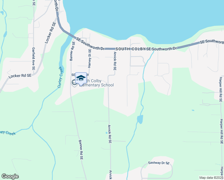 map of restaurants, bars, coffee shops, grocery stores, and more near 3337 Arvick Road Southeast in Port Orchard
