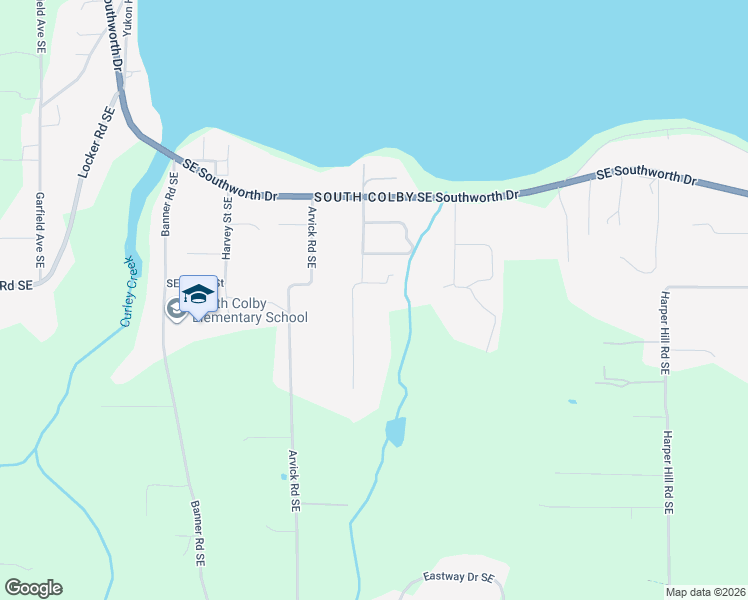 map of restaurants, bars, coffee shops, grocery stores, and more near 3229 Anderson Road Southeast in Port Orchard