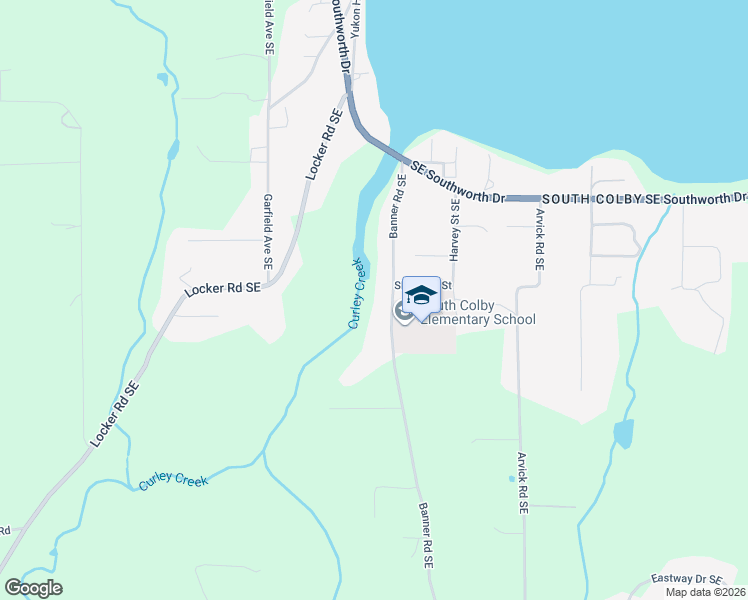 map of restaurants, bars, coffee shops, grocery stores, and more near 3350 Banner Road Southeast in Port Orchard