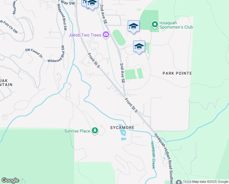 map of restaurants, bars, coffee shops, grocery stores, and more near 975 Front Street South in Issaquah