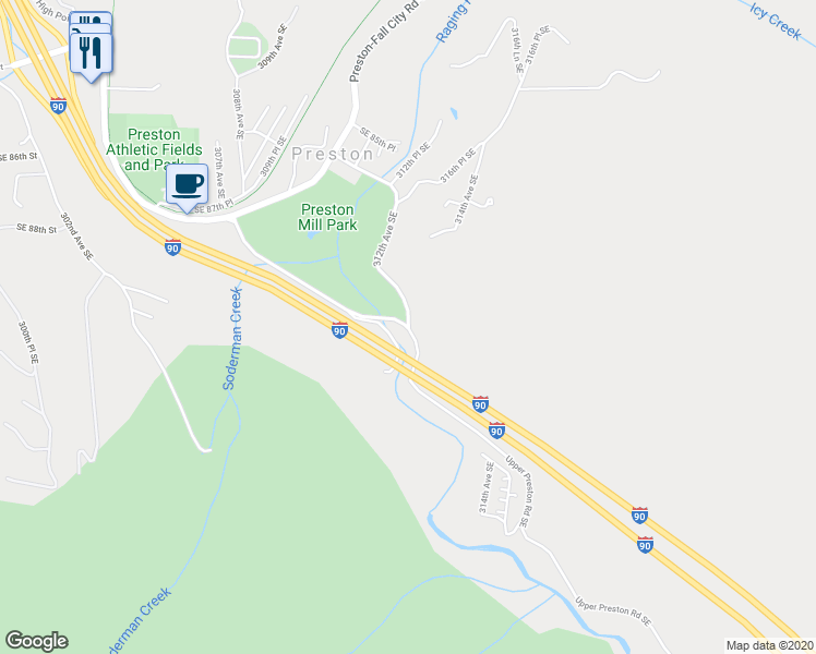 map of restaurants, bars, coffee shops, grocery stores, and more near 9305 312th Avenue Southeast in Issaquah