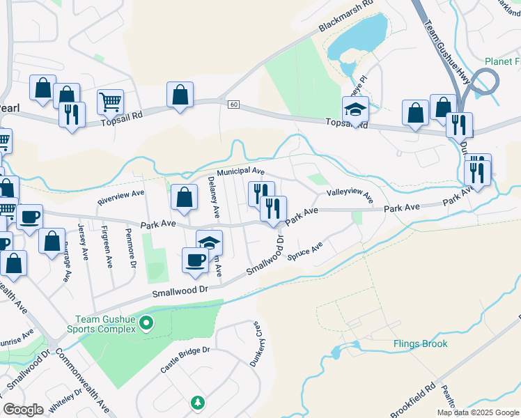 map of restaurants, bars, coffee shops, grocery stores, and more near 3 Parsons Avenue in Mount Pearl
