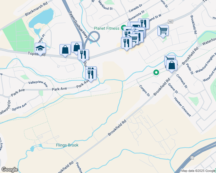 map of restaurants, bars, coffee shops, grocery stores, and more near 37 Avery Place in Mount Pearl