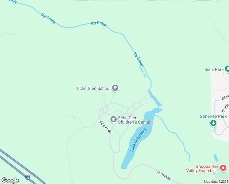 map of restaurants, bars, coffee shops, grocery stores, and more near 33010 Southeast 99th Street in Snoqualmie