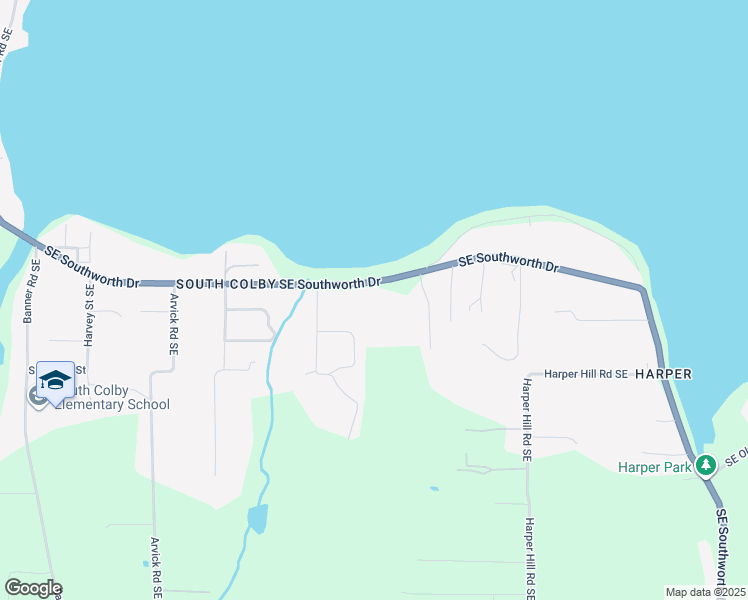 map of restaurants, bars, coffee shops, grocery stores, and more near 8901-9159 Southeast Southworth Drive in Port Orchard