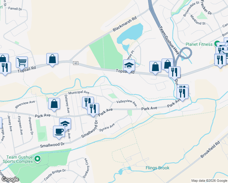 map of restaurants, bars, coffee shops, grocery stores, and more near 14 Pine Bud Crescent in Mount Pearl