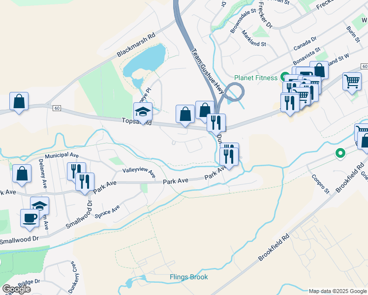 map of restaurants, bars, coffee shops, grocery stores, and more near 5 Clover Brae Crescent in Mount Pearl