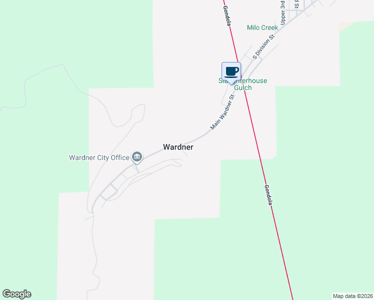 map of restaurants, bars, coffee shops, grocery stores, and more near 432 Main Street in Wardner