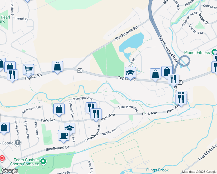 map of restaurants, bars, coffee shops, grocery stores, and more near 34 Forest Avenue in Mount Pearl