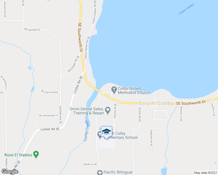 map of restaurants, bars, coffee shops, grocery stores, and more near 8143 Southeast Bay Street in Port Orchard