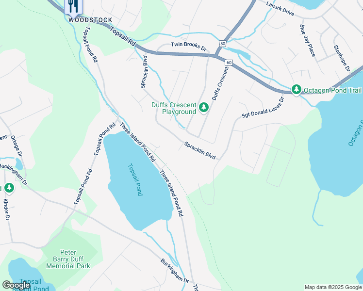 map of restaurants, bars, coffee shops, grocery stores, and more near Ryder Place in Paradise