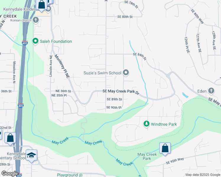 map of restaurants, bars, coffee shops, grocery stores, and more near 8714 116th Avenue Southeast in Newcastle